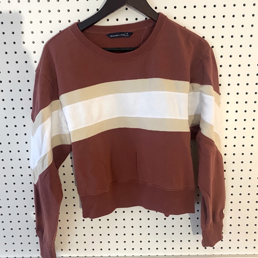 ABERCROMBIE retro striped sweatshirt S